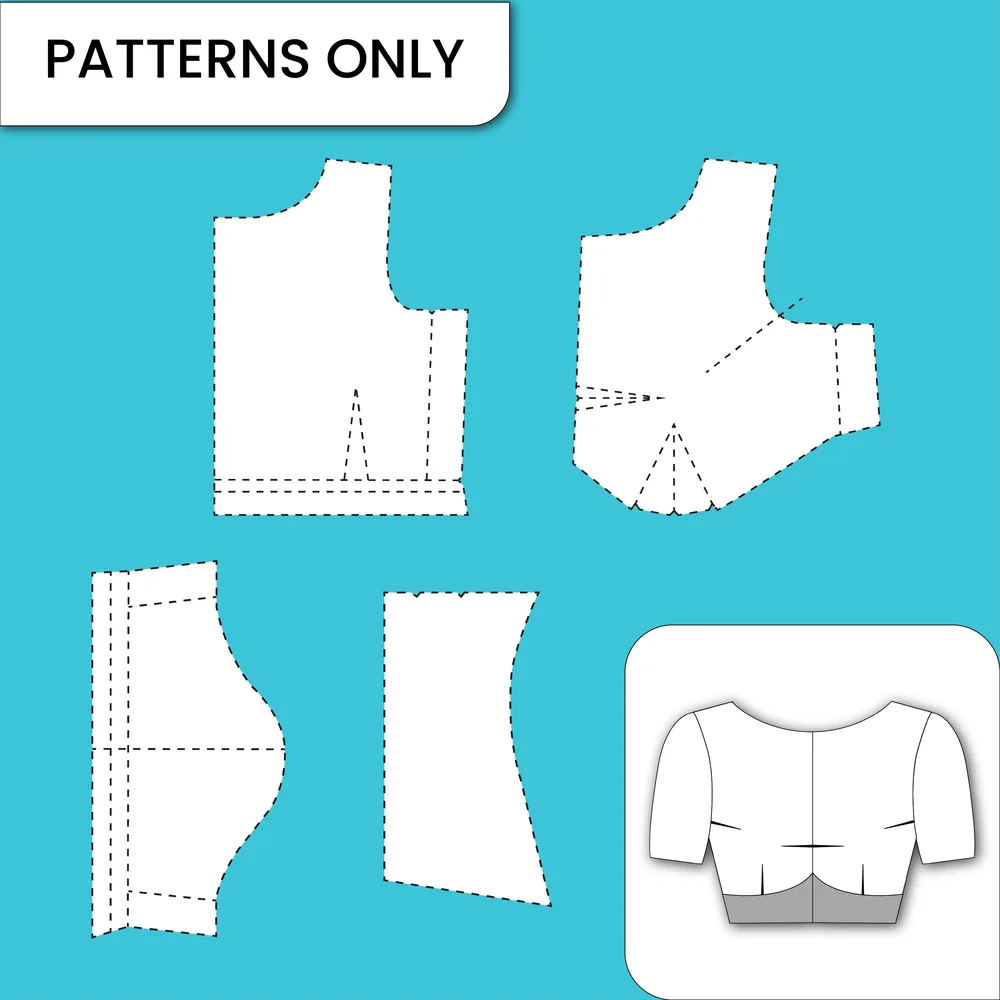 3 Dart Boat Neck Blouse — finished garment