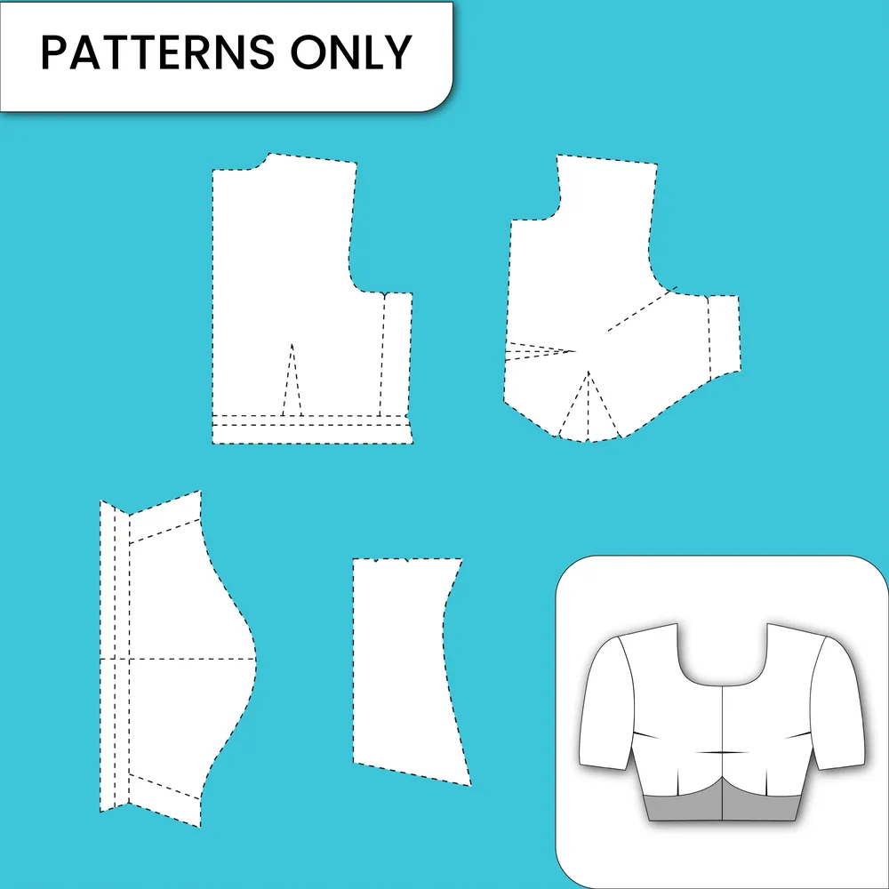 3 Dart Close Neck Blouse — finished garment
