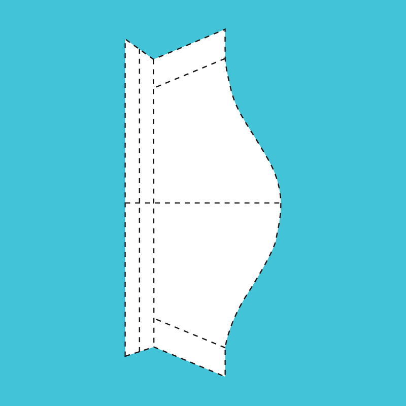 Boat Neck Princess Cut Without Belt
