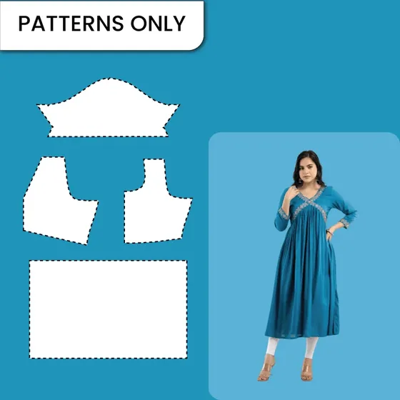 Aliya Cut Chudi paper pattern