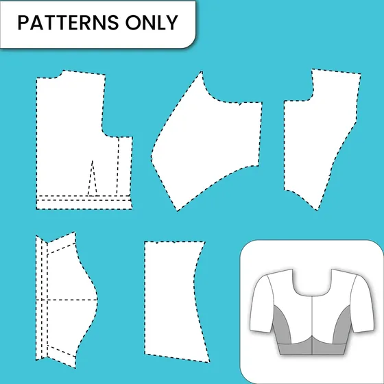 Close Neck Princess Cut With Belt paper pattern