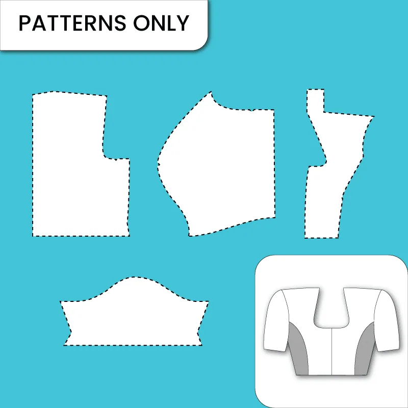 Halter Neck Blouse Princess Cut without Belt — finished garment