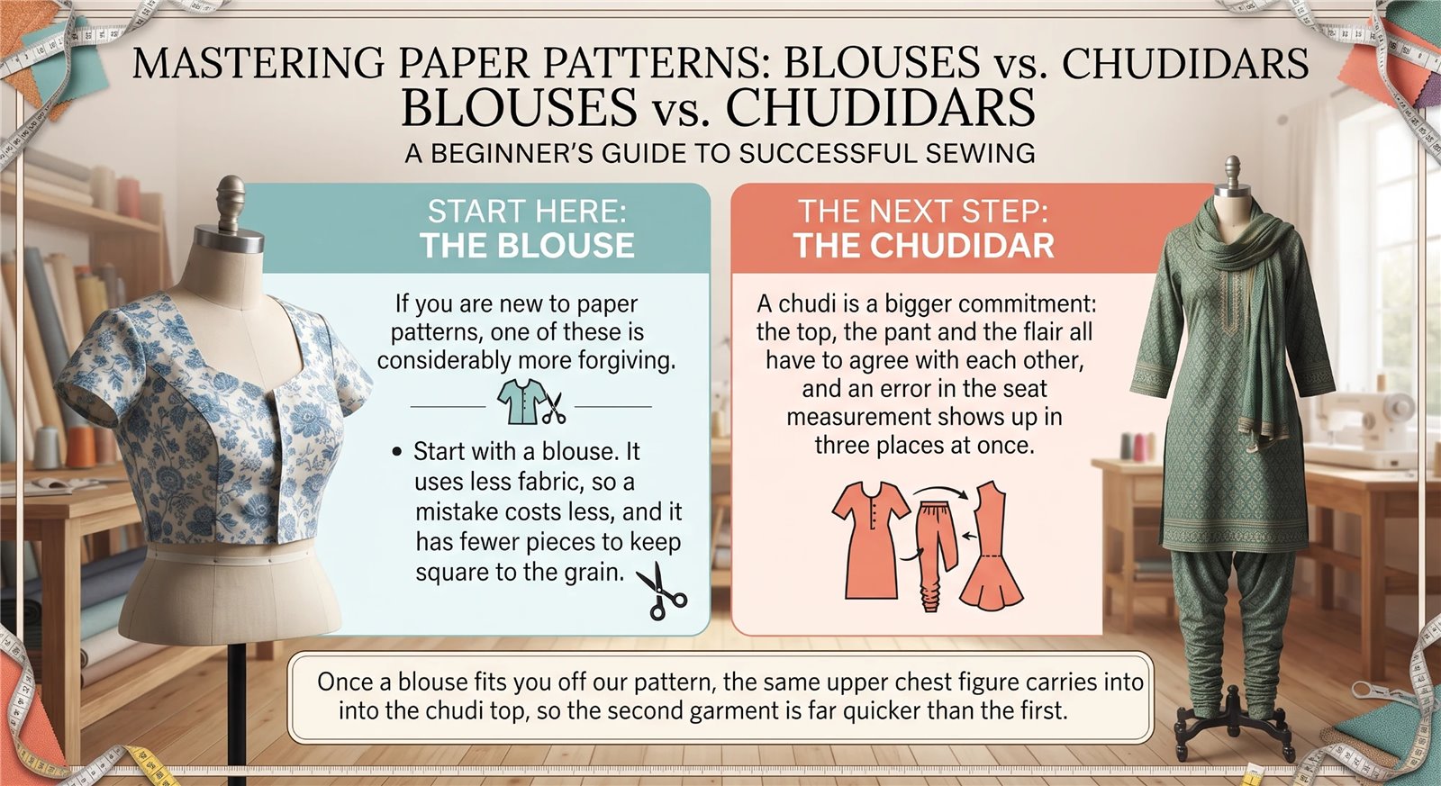 Blouse or chudi: which pattern to start with