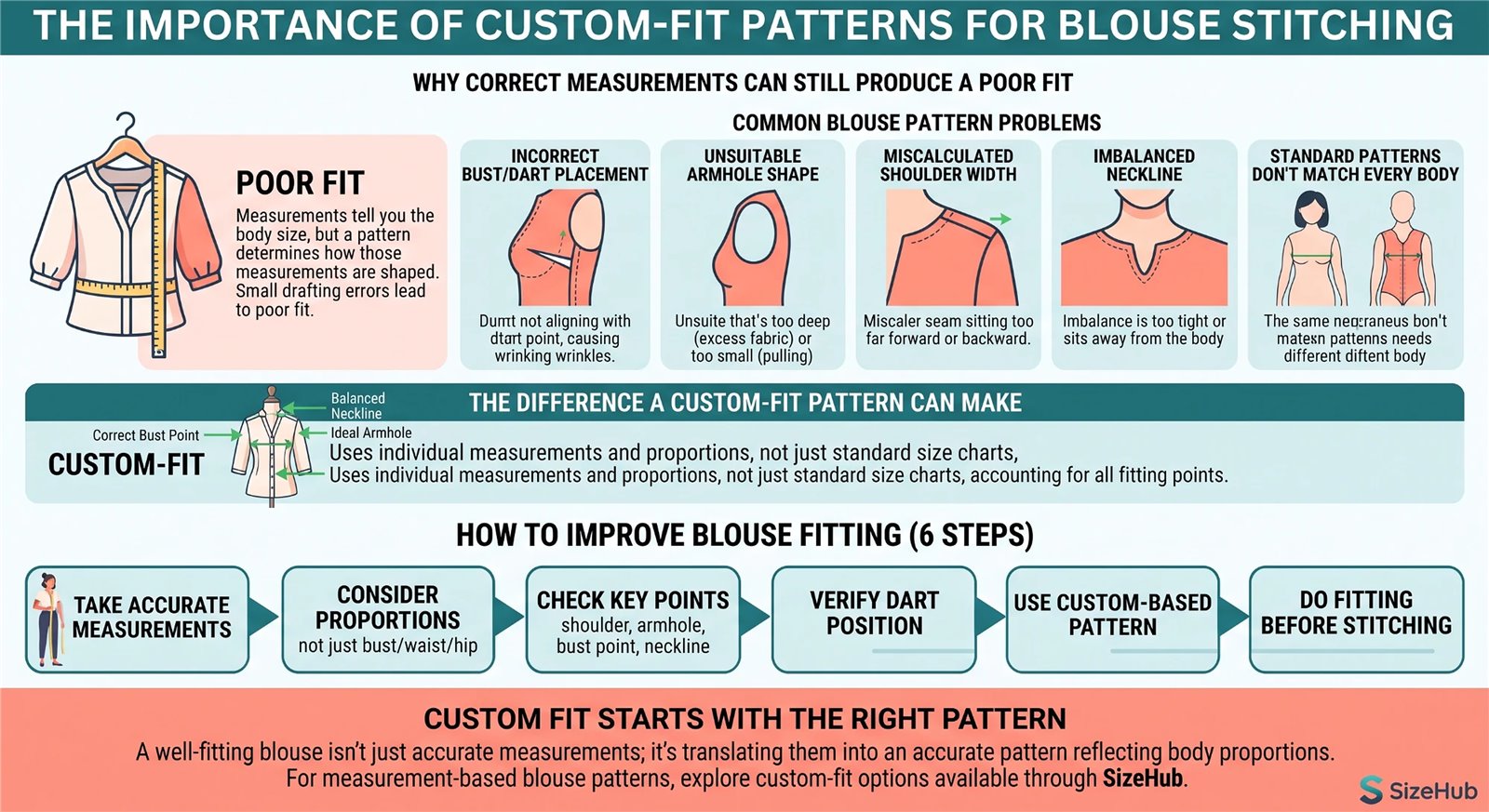 Why Your Blouse Doesn’t Fit Even When Your Measurements Are Correct